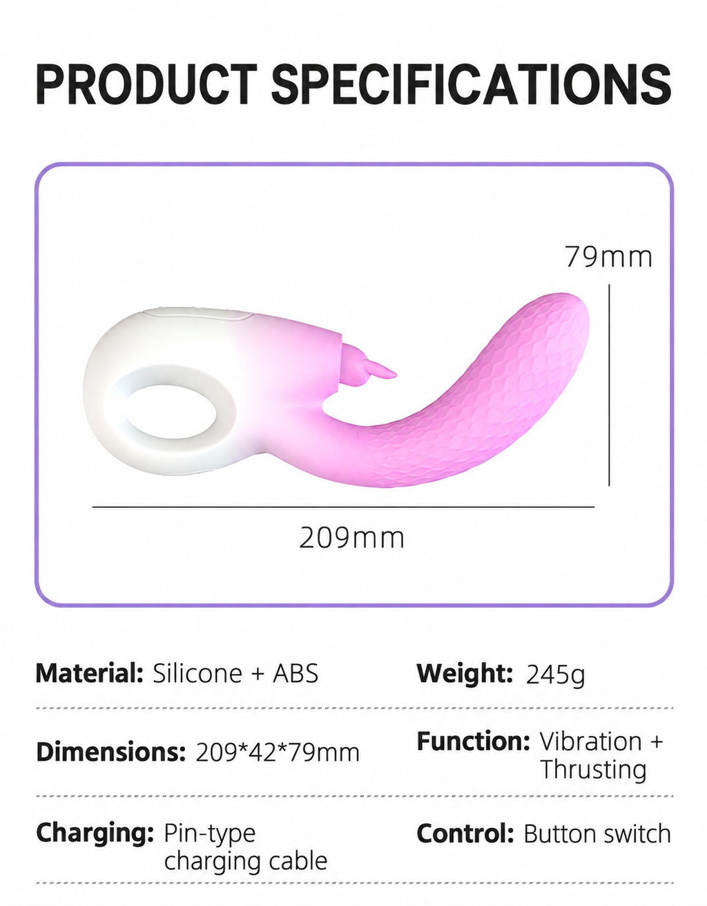 App-Controlled Thrusting & Suction Rabbit Vibrator - 9 Modes Dual Stimulation Toy
