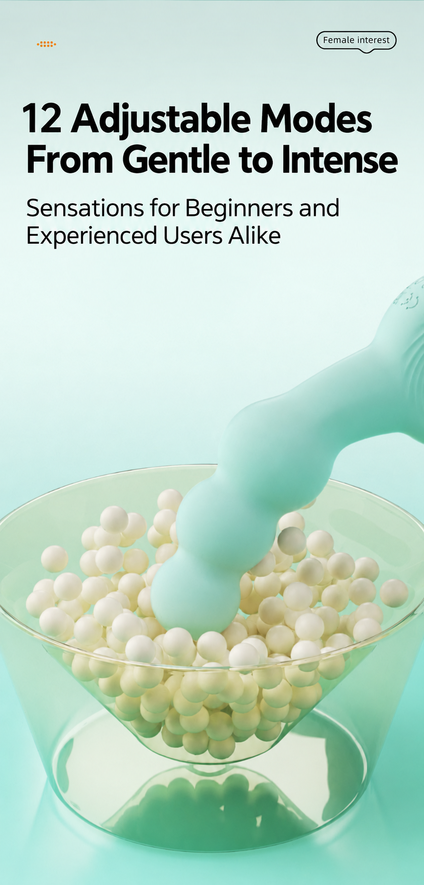 12 Adjustable Vibration Modes From Gentle to Intense