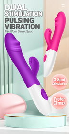 Dual-Stimulation Rabbit Vibrator with 7 Modes & USB Charging