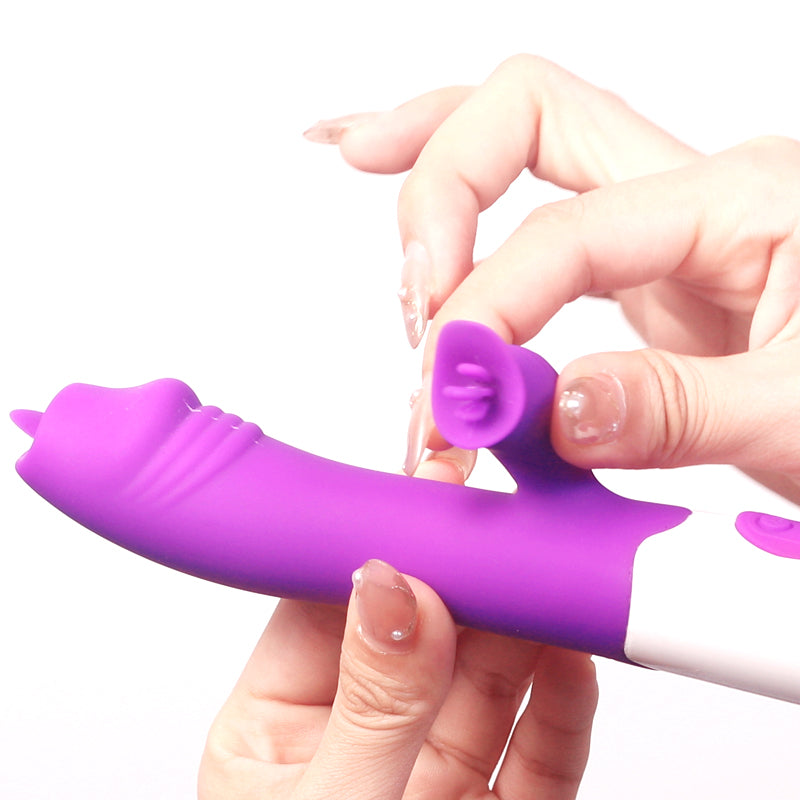 Ultra-Flexible Dual-Action Tongue Vibrator with 7 Modes & USB Charging