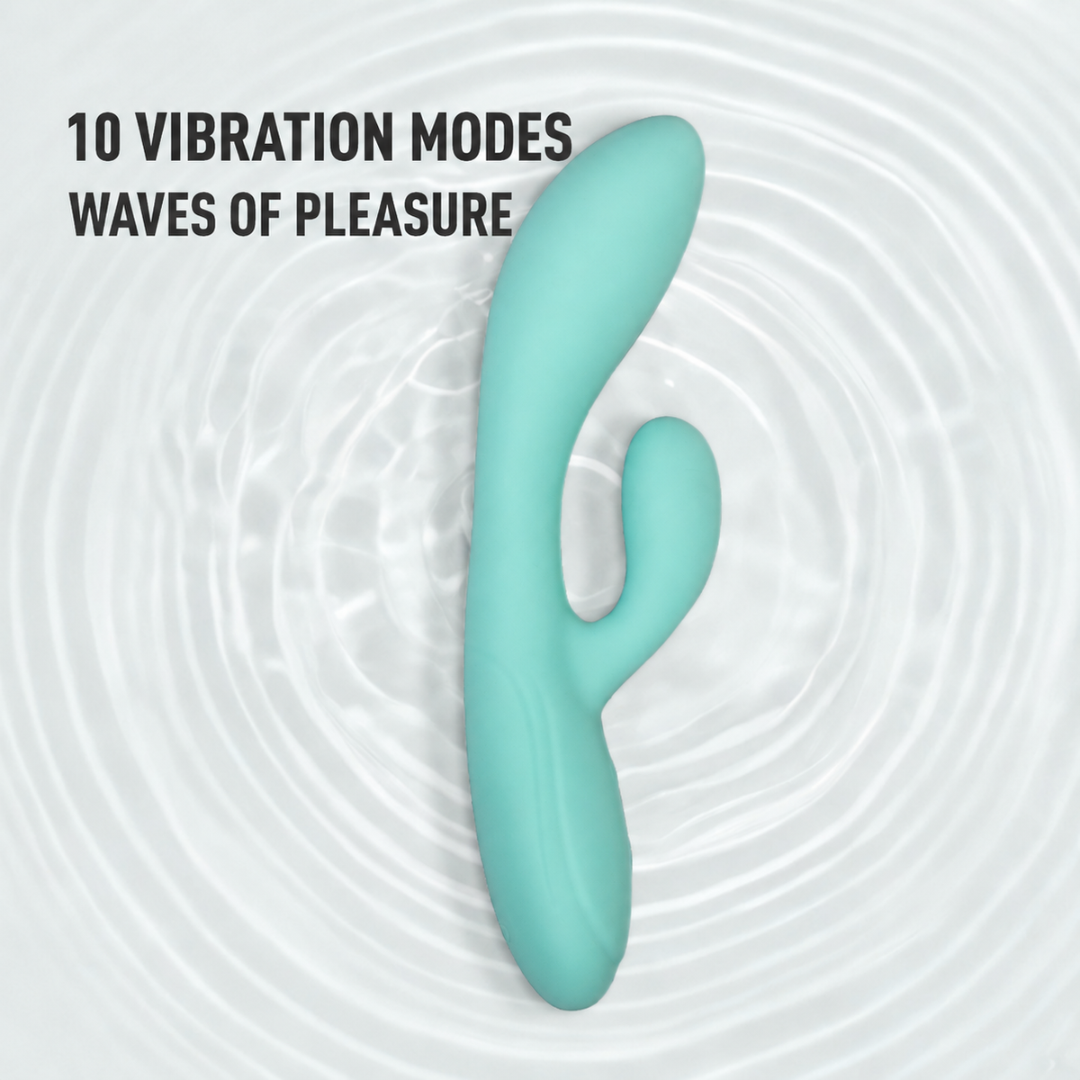 Dual-Stimulation Liquid Silicone  Vibrator - 10 Modes & IPX7 Waterproof