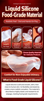 Food-Grade Liquid Silicone Realistic Heated Thrusting Dildo with Tongue & Remote