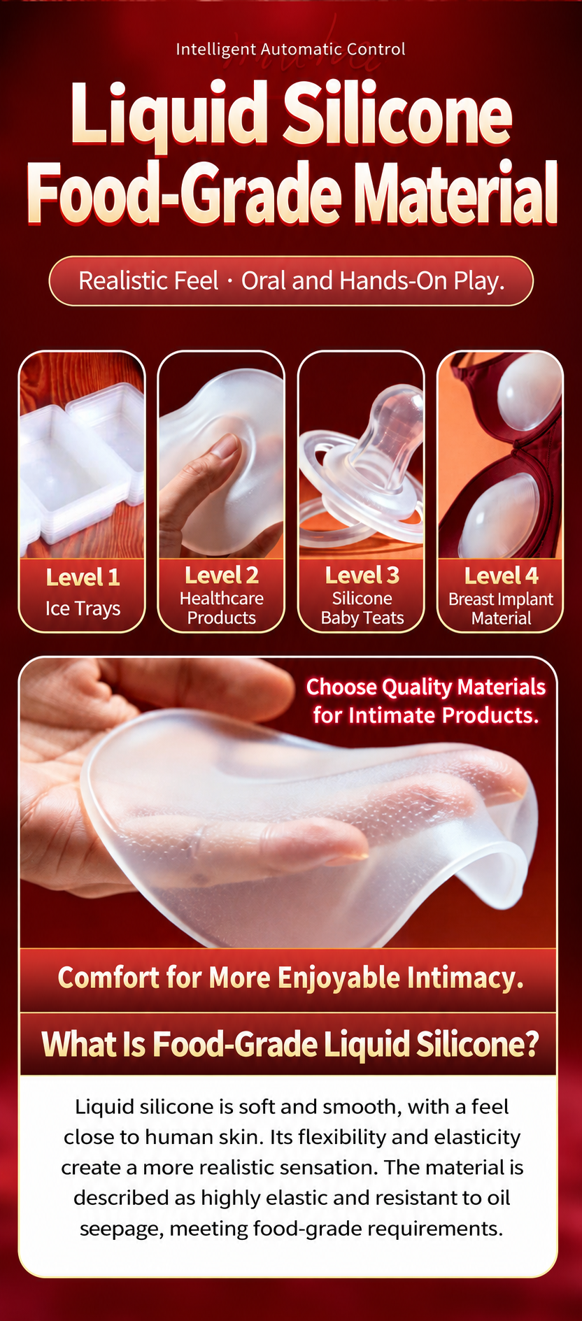 Food-Grade Liquid Silicone Realistic Heated Thrusting Dildo with Tongue & Remote