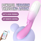 App-Controlled Thrusting & Suction Rabbit Vibrator - 9 Modes Dual Stimulation Toy