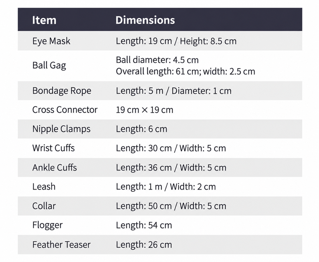 Complete Patent Leather Bondage Accessory Kit