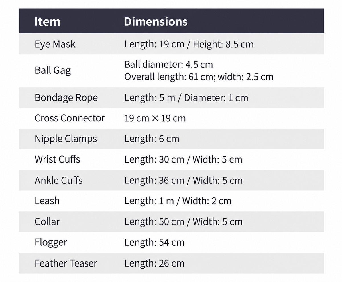Complete Patent Leather Bondage Accessory Kit