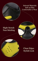 Puppy play hood size guide showing L head circumference 58.5 to 61 cm and XL 64 to 68 cm