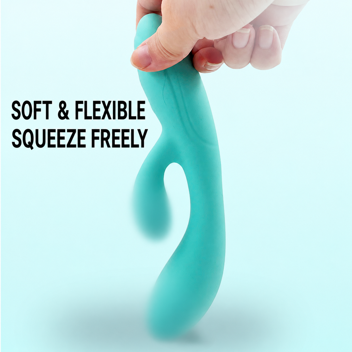 Dual-Stimulation Liquid Silicone  Vibrator - 10 Modes & IPX7 Waterproof