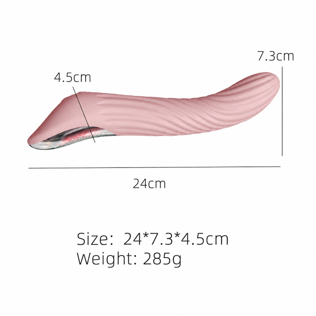 5D Spiral Heated Silicone Vibrator - 39°C Warming & 8 Modes