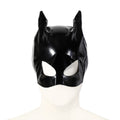 Black Glossy Cat-Ear Full Head Mask