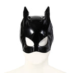 Black Glossy Cat-Ear Full Head Mask