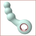 Marshmallow Beaded Flexible Silicone Anal Massager in Purple