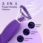 3 in 1 Tongue Sucking Vibrator Modes