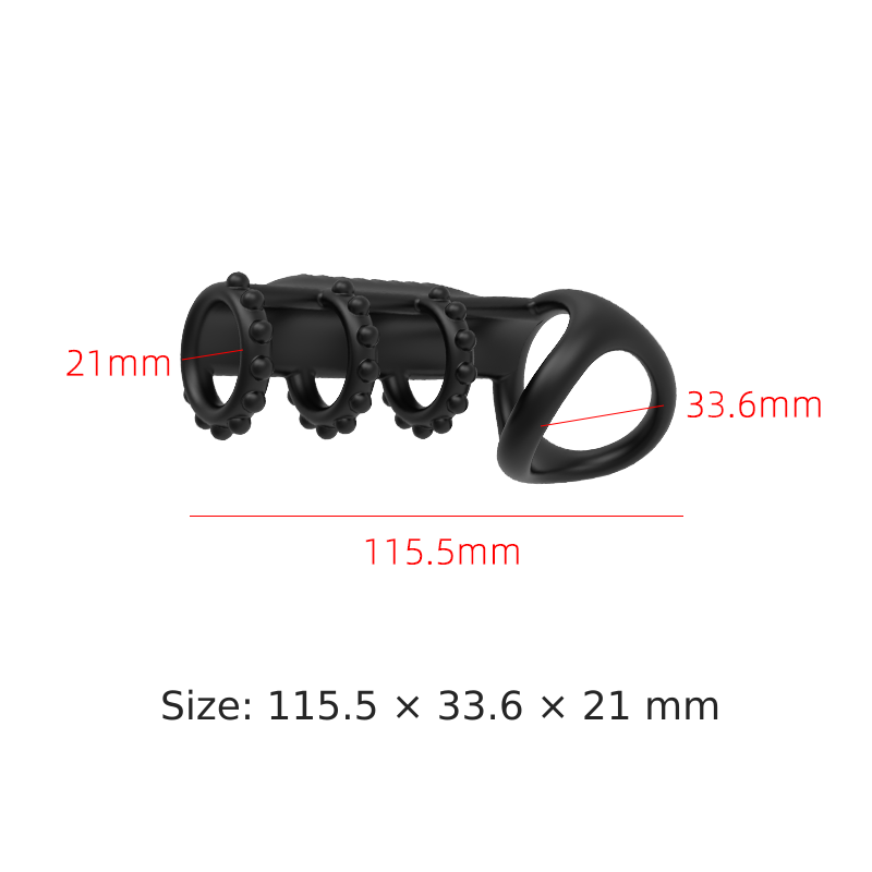 App-Controlled 4-Ring Vibrating Cock Ring - 9 Modes Delay Trainer