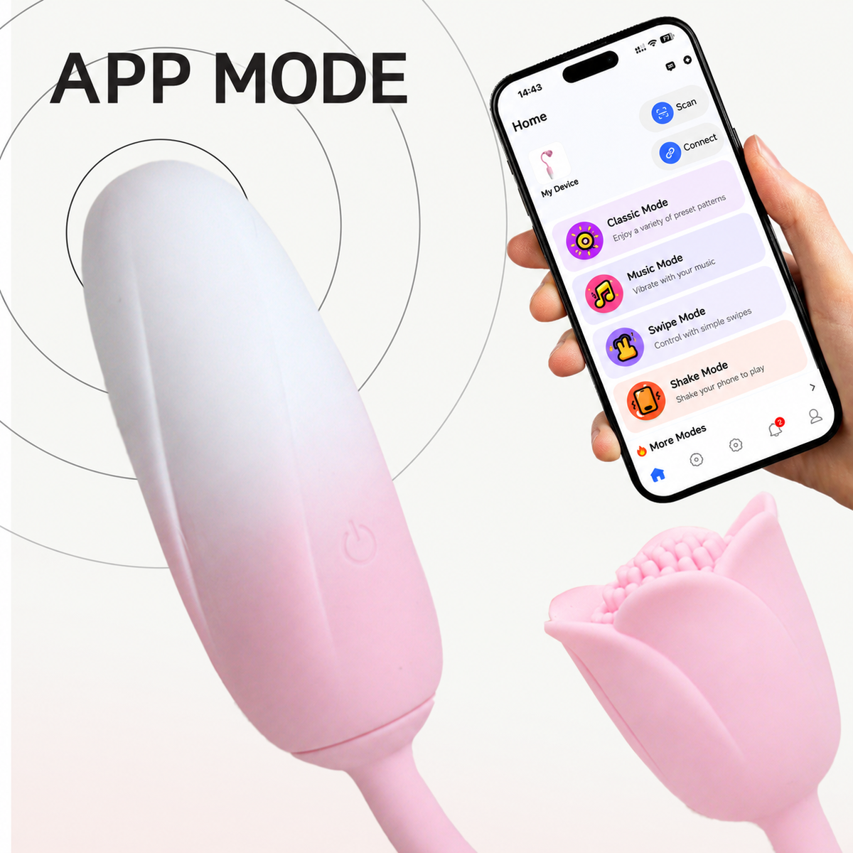 Smart Tulip Dual-Head App-Controlled Vibrator