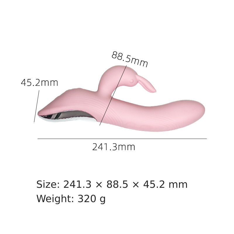 Heated Dual-Stimulation Rabbit Vibrator - 39°C Warming & Deep Tapping