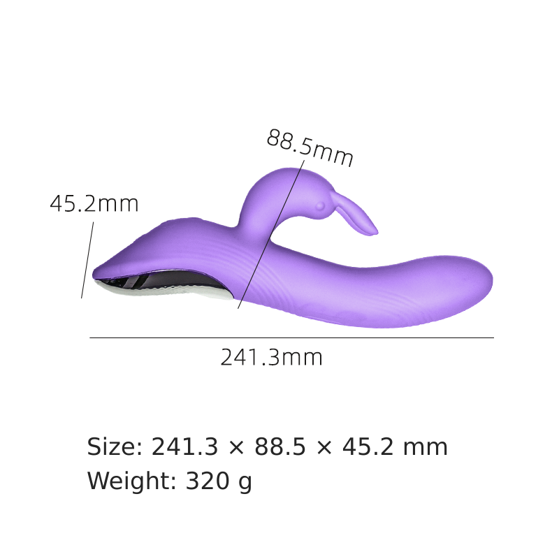 Heated Dual-Stimulation Rabbit Vibrator - 39°C Warming & Deep Tapping