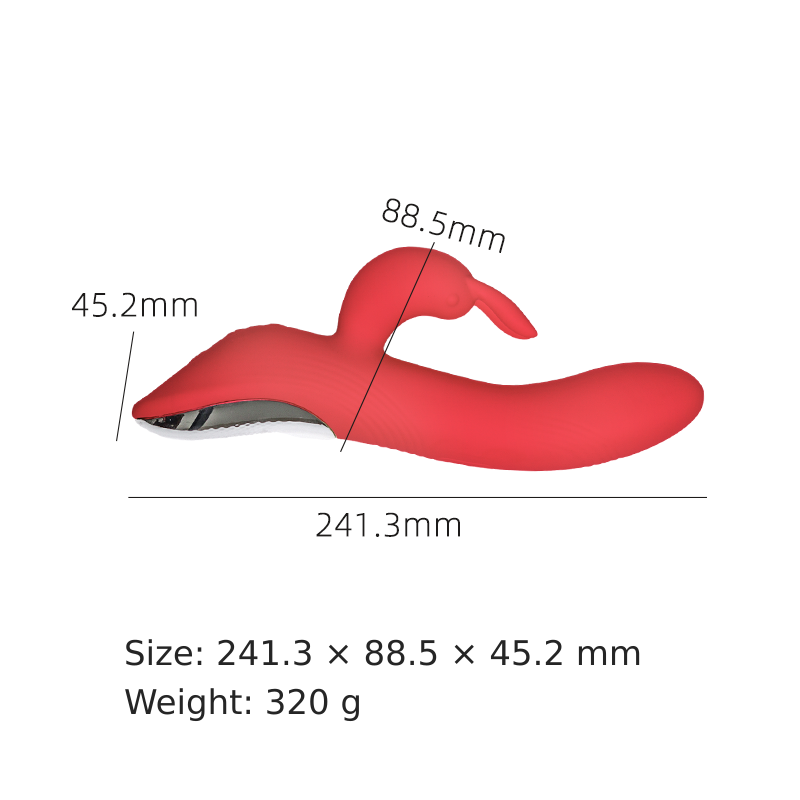 Heated Dual-Stimulation Rabbit Vibrator - 39°C Warming & Deep Tapping