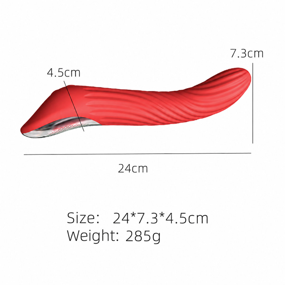 5D Spiral Heated Silicone Vibrator - 39°C Warming & 8 Modes