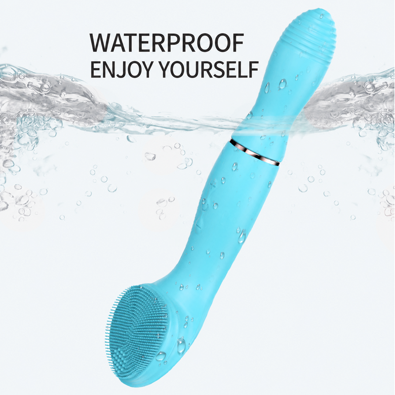Dual-Purpose Facial Cleansing Brush & Vibrating Wand - 8 Modes
