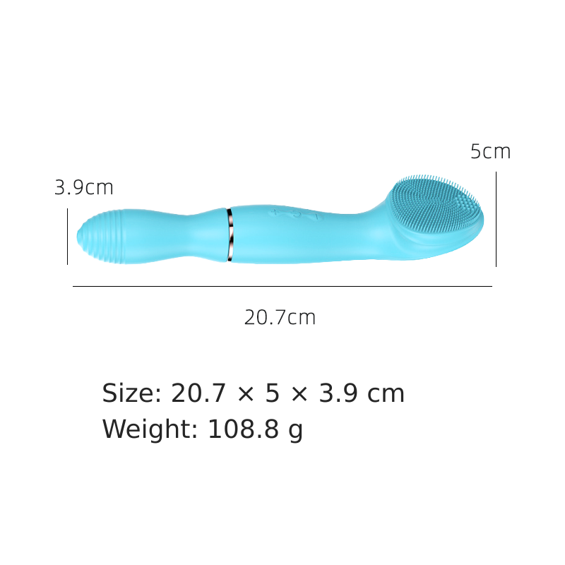 Dual-Purpose Facial Cleansing Brush & Vibrating Wand - 8 Modes