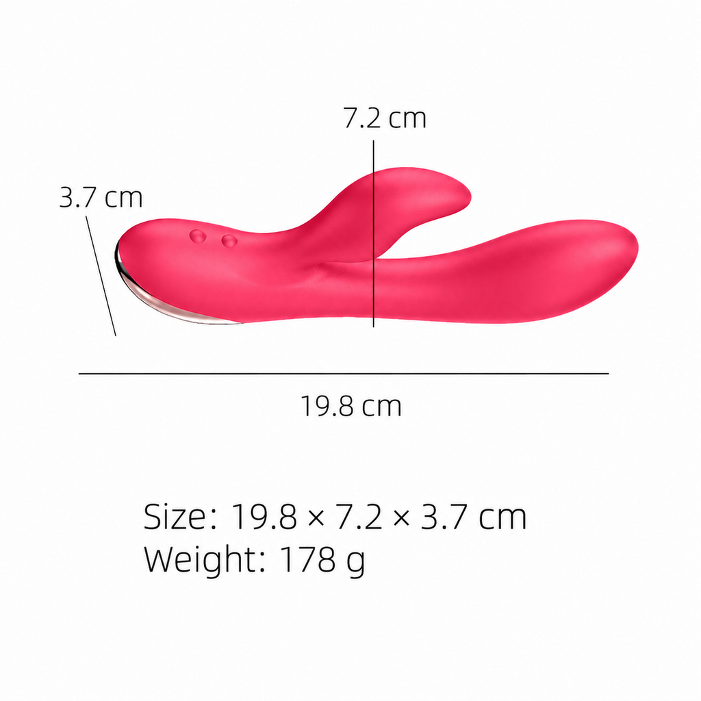8-Mode Flexible Dual-Stimulation Rabbit Vibrator