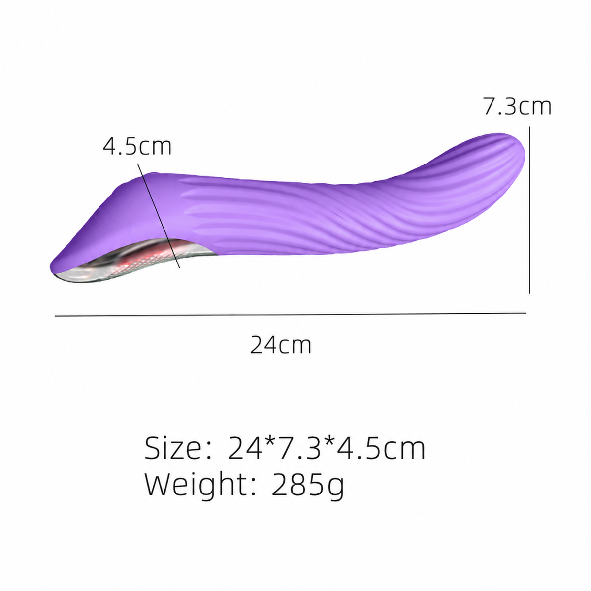 5D Spiral Heated Silicone Vibrator - 39°C Warming & 8 Modes