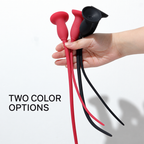 Flexible Vibrating Silicone Urethral Sound with Strong Suction Base - 10 Modes