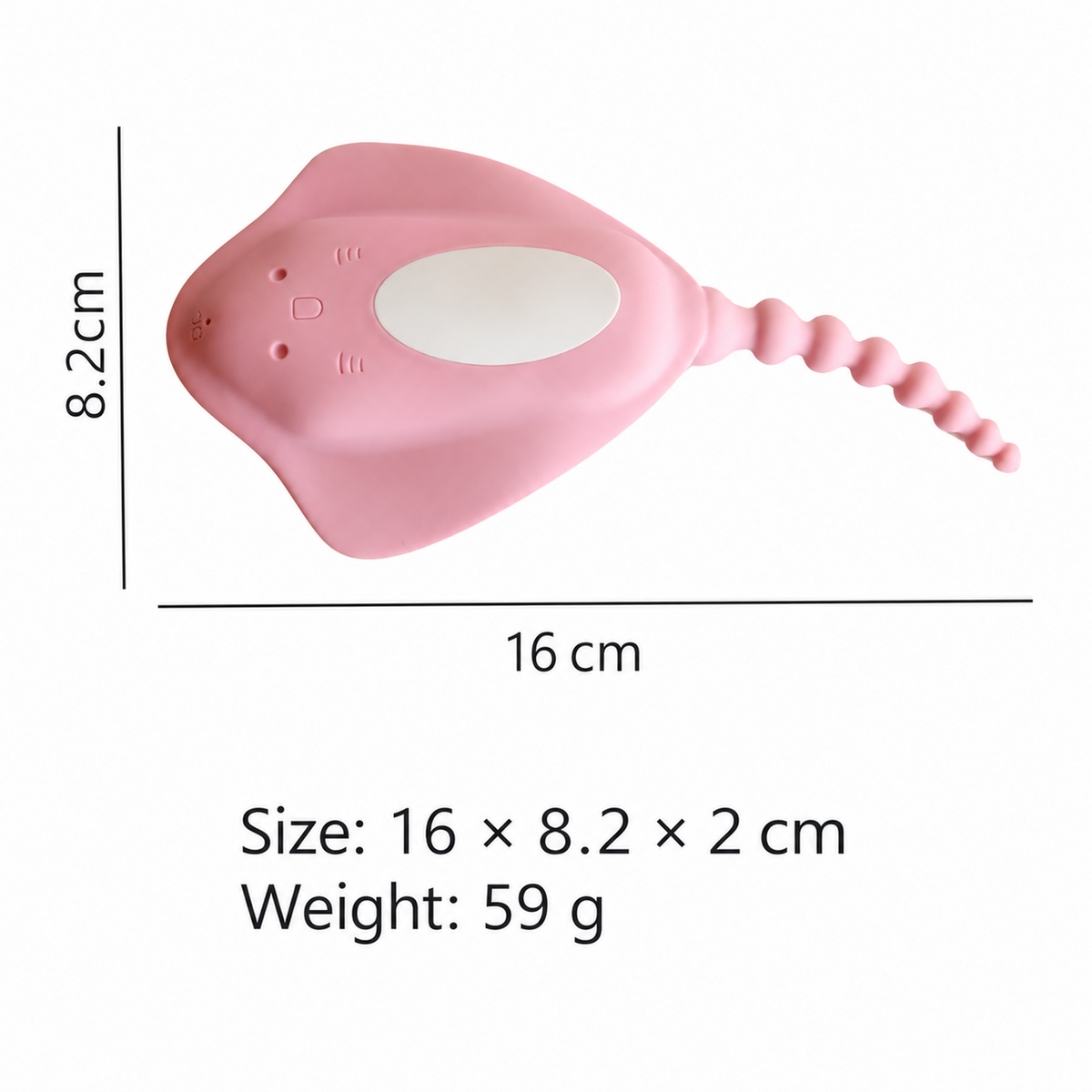 Discreet Wearable Silicone Vibrator with Beaded Tail