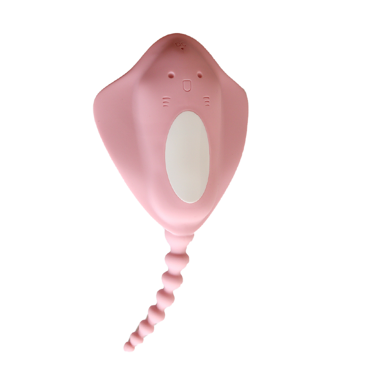 Discreet Wearable Silicone Vibrator with Beaded Tail