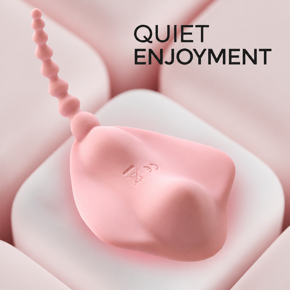 Discreet Wearable Silicone Vibrator with Beaded Tail