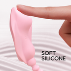 Discreet Wearable Silicone Vibrator with Beaded Tail