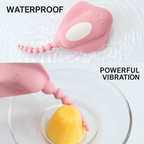 Discreet Wearable Silicone Vibrator with Beaded Tail