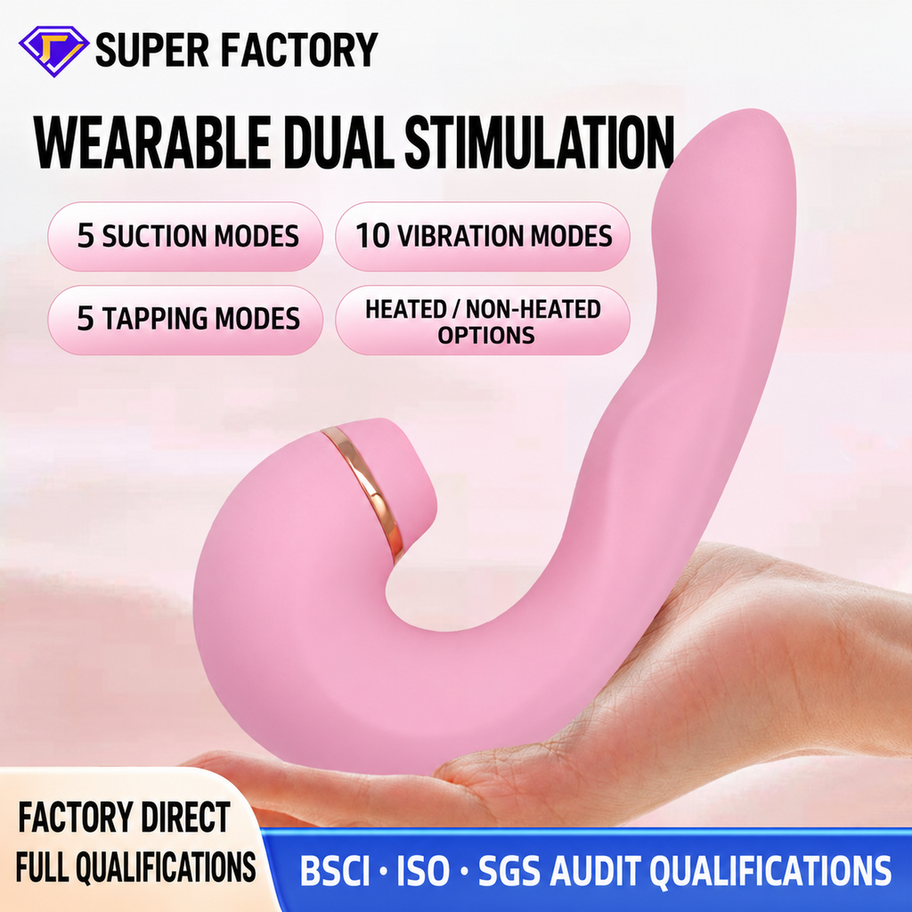 Wearable Dual Stimulation Vibrator | Suction, Tapping & Heating