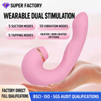 Wearable Dual Stimulation Vibrator | Suction, Tapping & Heating