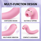 Wearable Dual Stimulation Vibrator | Suction, Tapping & Heating