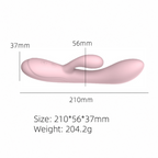 Dual-Stimulation Liquid Silicone  Vibrator - 10 Modes & IPX7 Waterproof