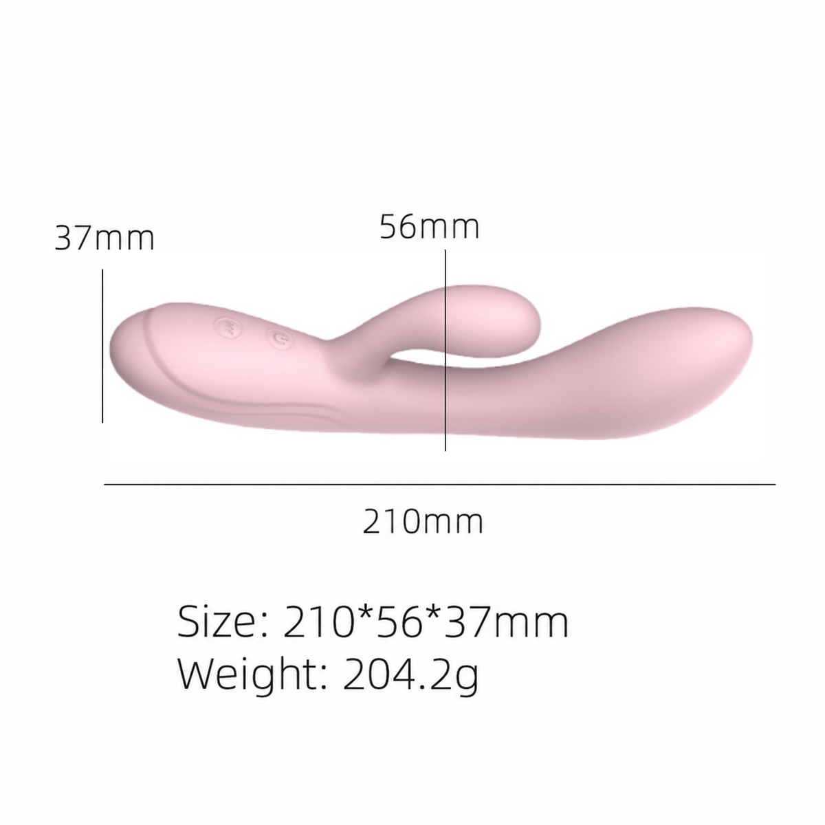 Dual-Stimulation Liquid Silicone  Vibrator - 10 Modes & IPX7 Waterproof