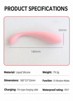 Ultra-Flexible Liquid Silicone Vibrator - 10 Modes & IPX7 Waterproof